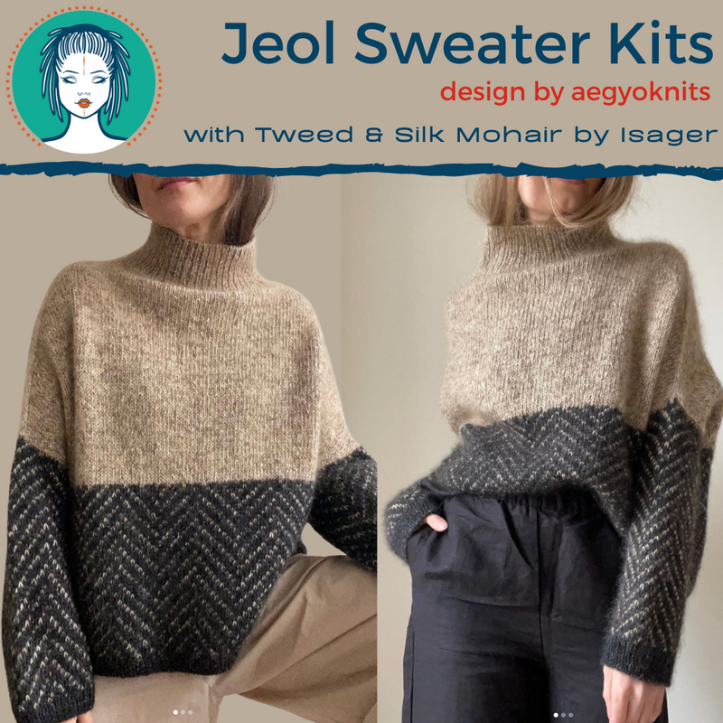 Jeol Sweater Kit by aegyoknits with Isager Yarns | Tribe Yarns, London ...