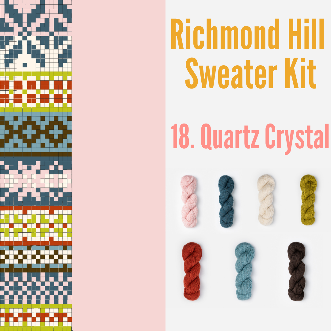 Richmond Hill Sweater Kit 18 - Quartz Crystal Blue Sky Fibers