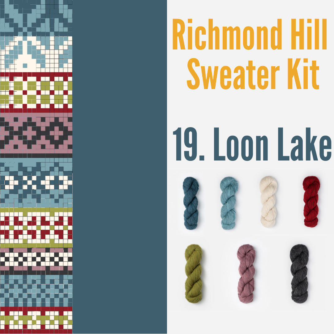 Richmond Hill Sweater Kit 19 - Loon Lake Blue Sky Fibers