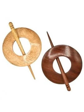 LYKKE Wooden Shawl Pins - Circle LYKKE