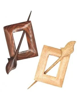 LYKKE Wooden Shawl Pins - Rectangle LYKKE