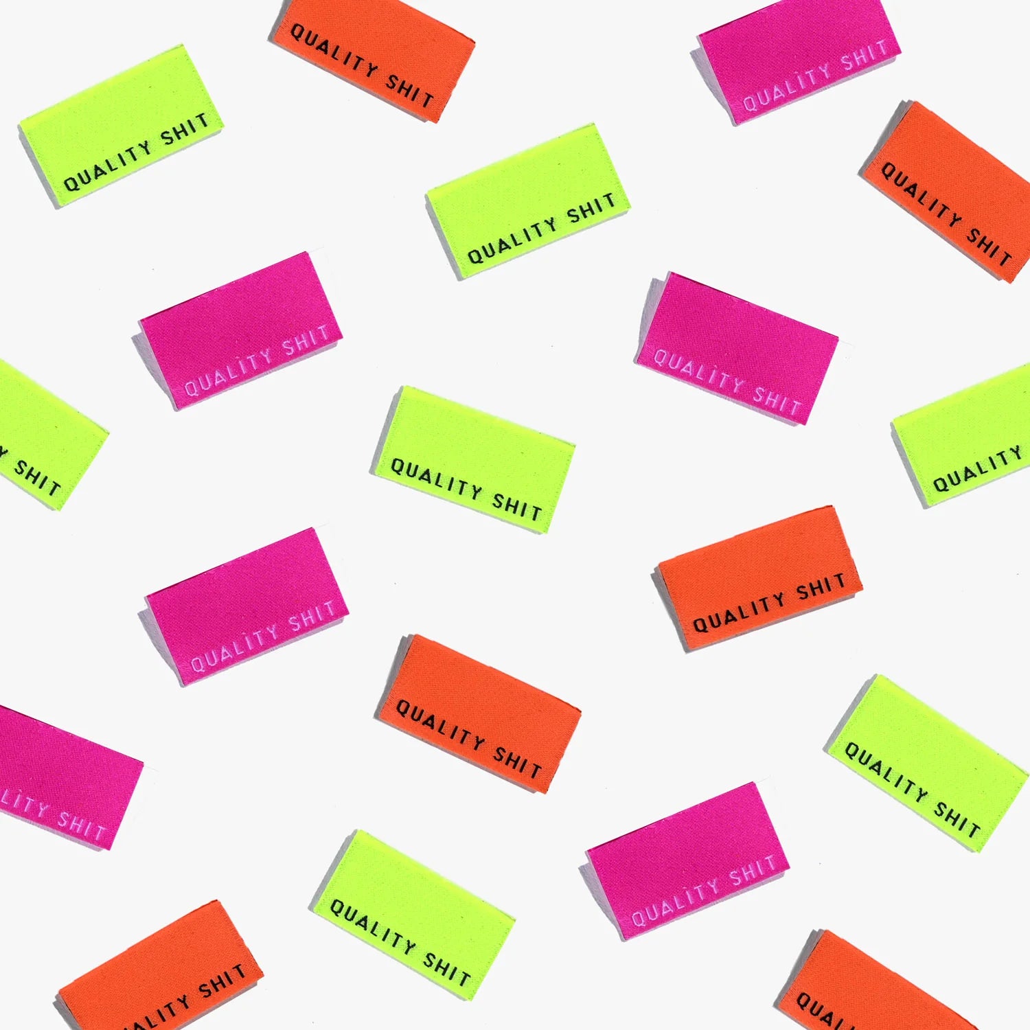 "Quality Shit" Woven Labels 6 Pack Kylie and the Machine