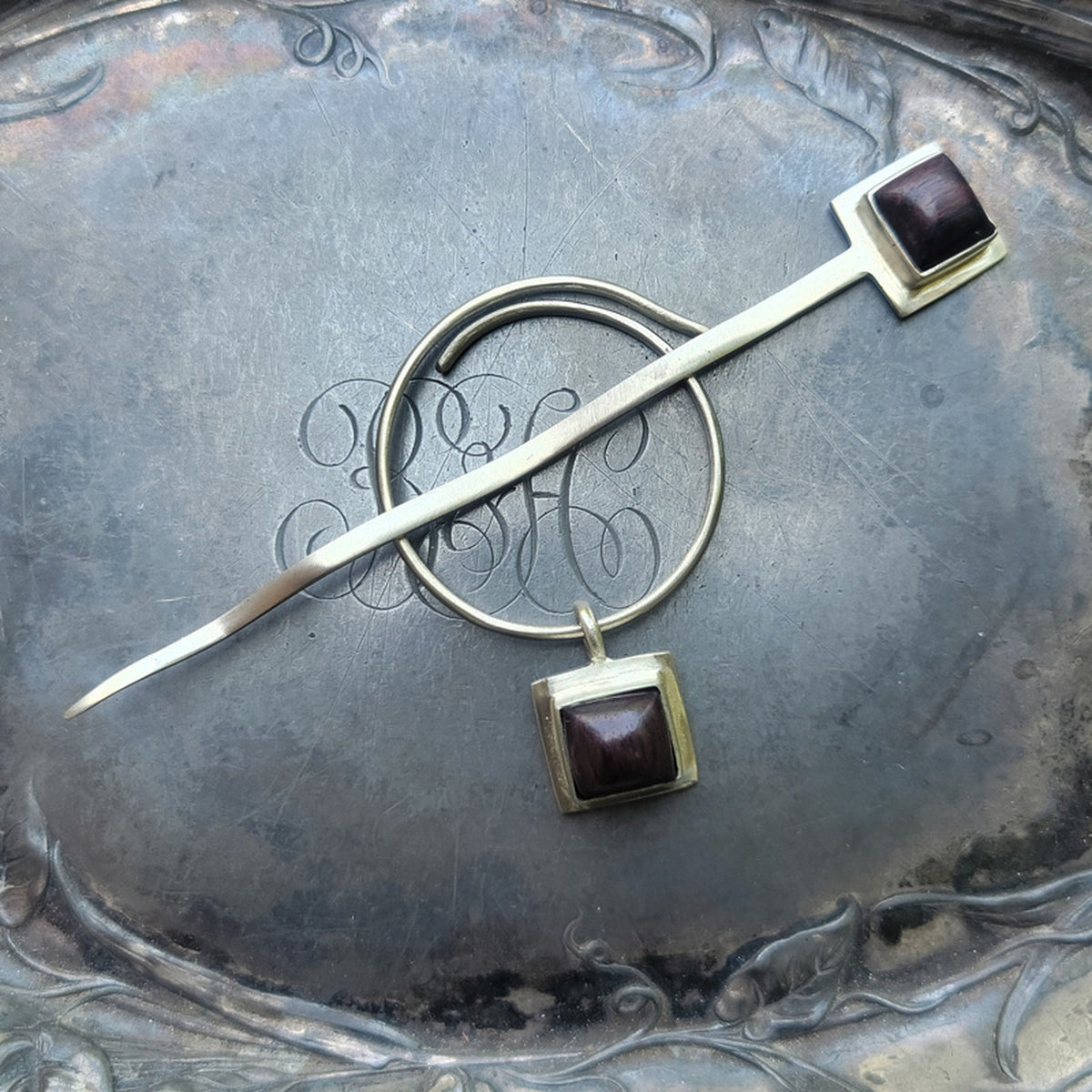 Rosewood Charm Shawl Pin JUL Designs