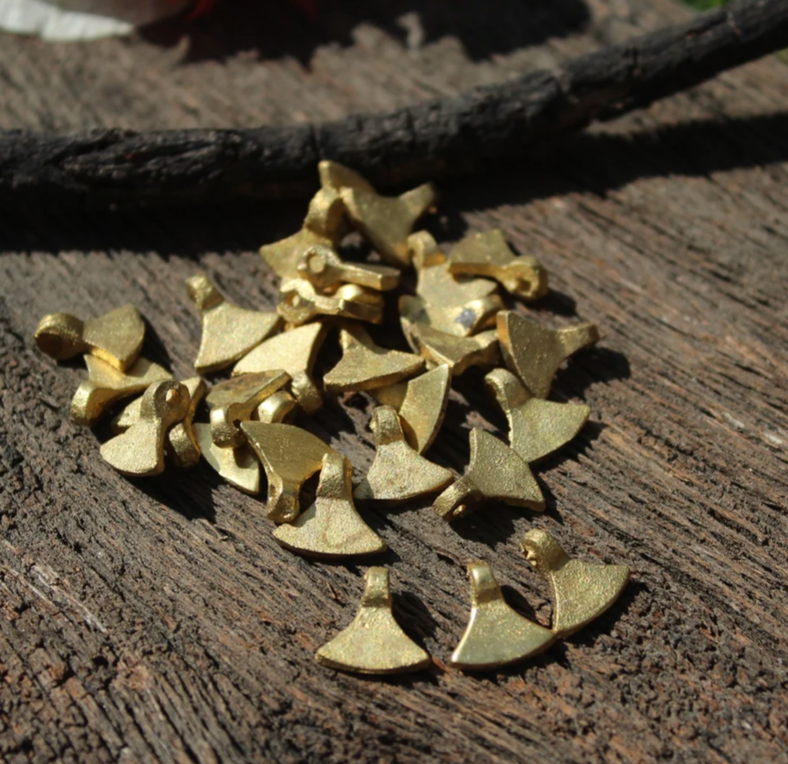 Handmade Tribal Brass Dangles - Wedges tribeyarns