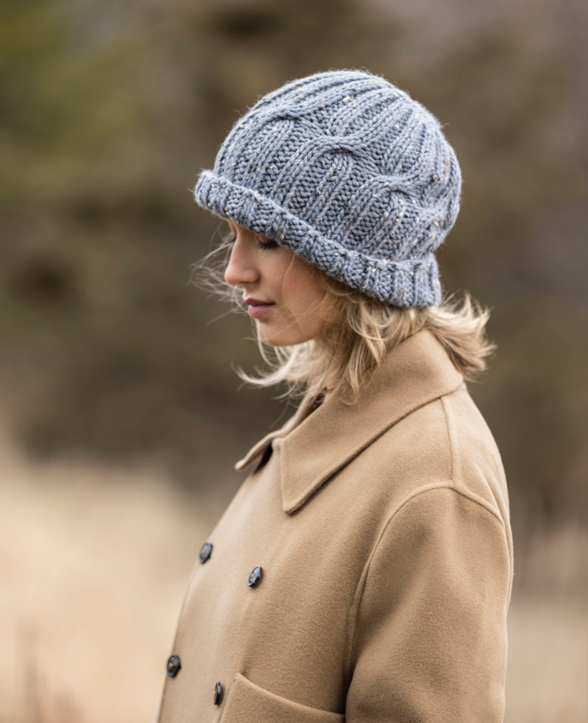 Portland Cap Kits with Woolstok Tweed Blue Sky Fibers