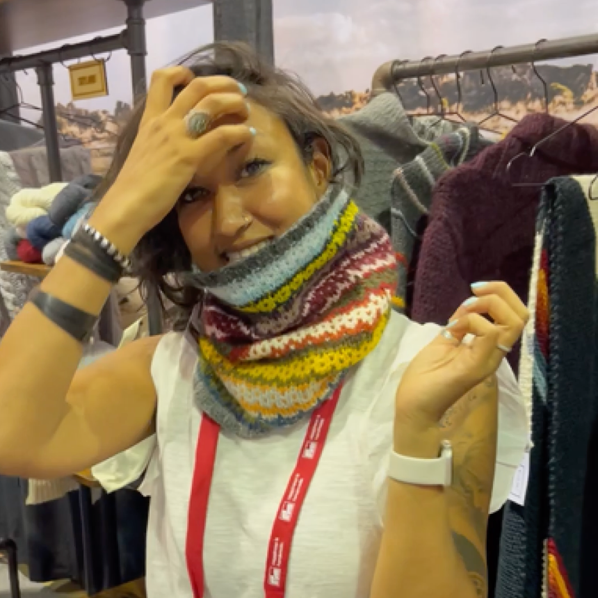 27 Colour Cowl Kit in Woolstok Worsted Blue Sky Fibers