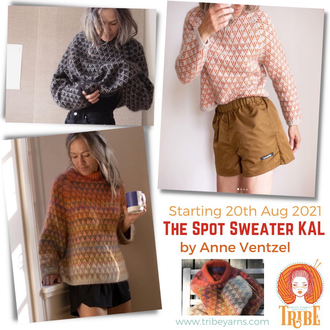 Spot Sweater by Anne Ventzel KAL tribeyarns