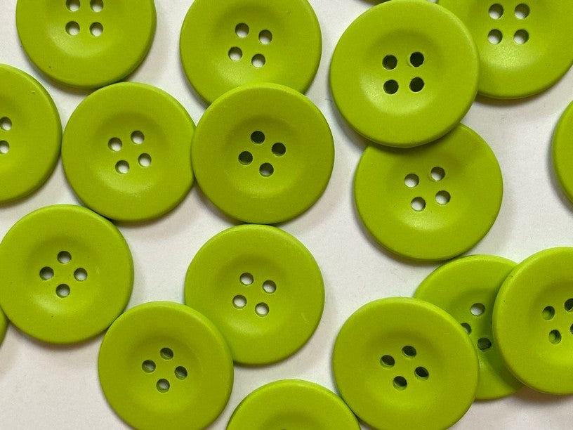 Lime Color Button Matt Neon Lime 20mm Buttons | Tribe Yarns, London - tribeyarns