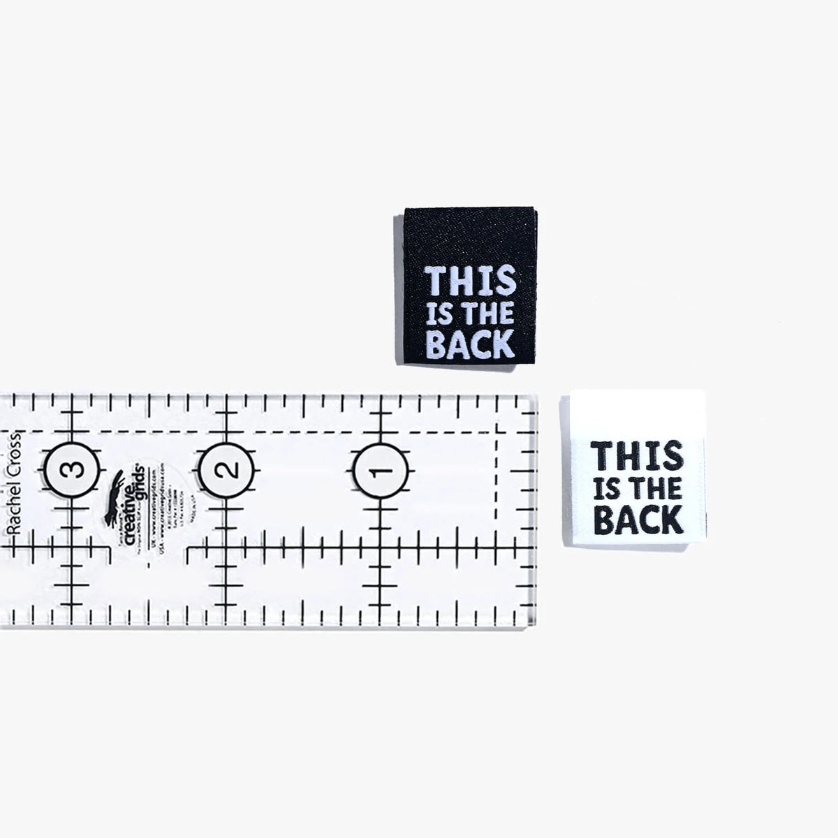 "This is the Back" Woven Labels 6 Pack Kylie and the Machine