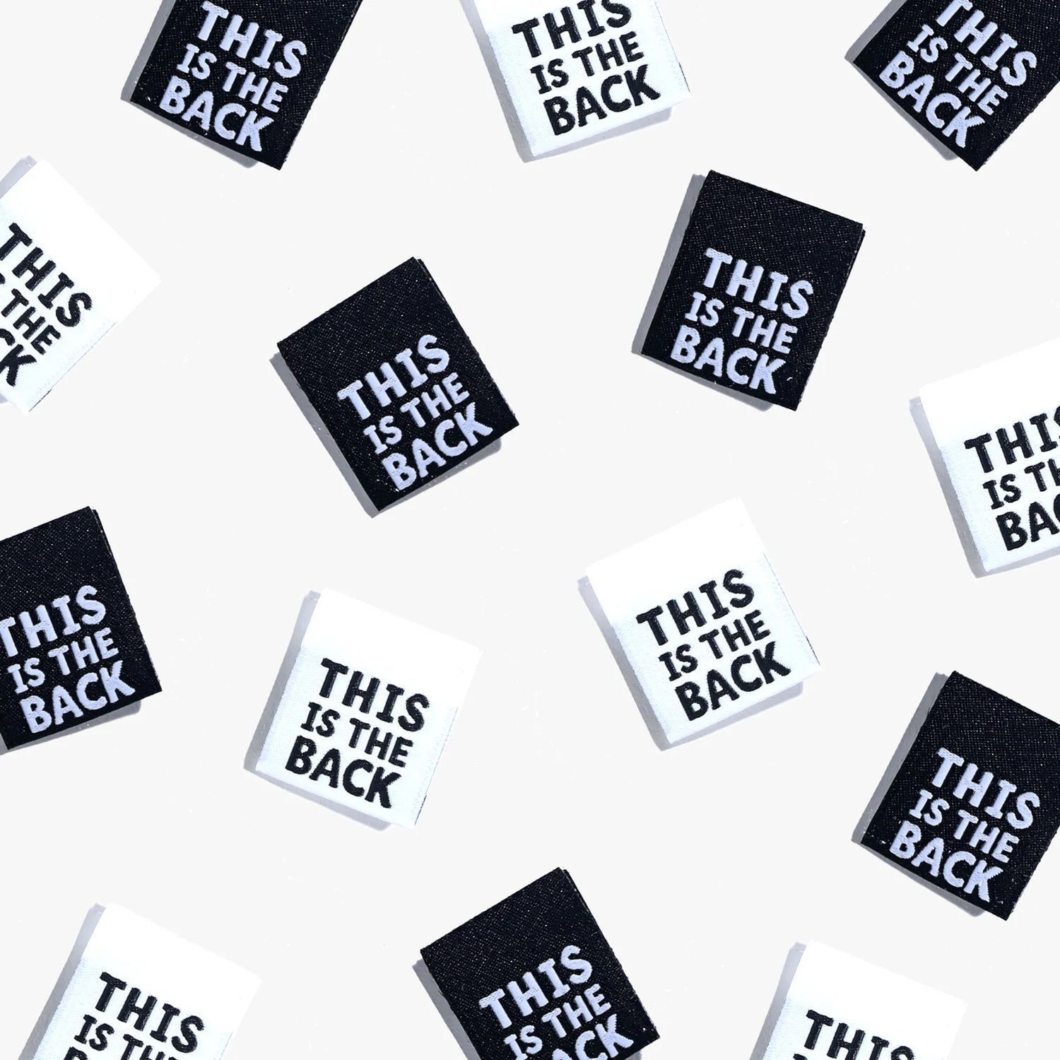 "This is the Back" Woven Labels 6 Pack Kylie and the Machine