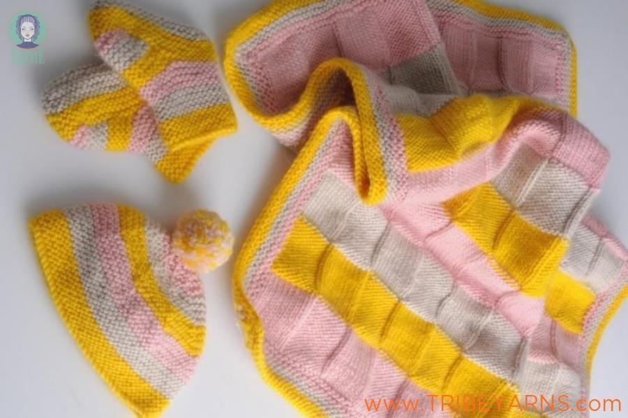 Baby Blanket, Booties & Hat Set Pattern Mrs Moon