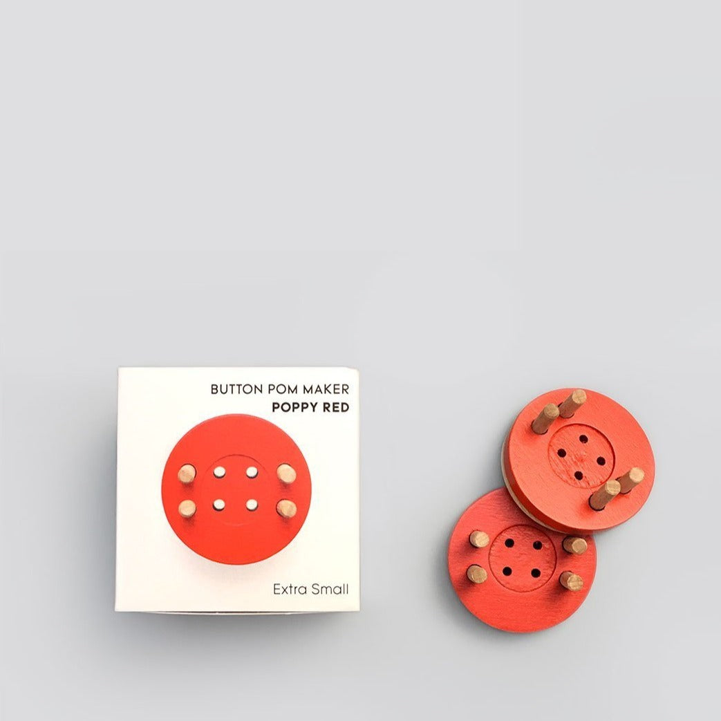 Button Pom Maker 1.5 - 2.0" Pompoms - Poppy Pom Maker
