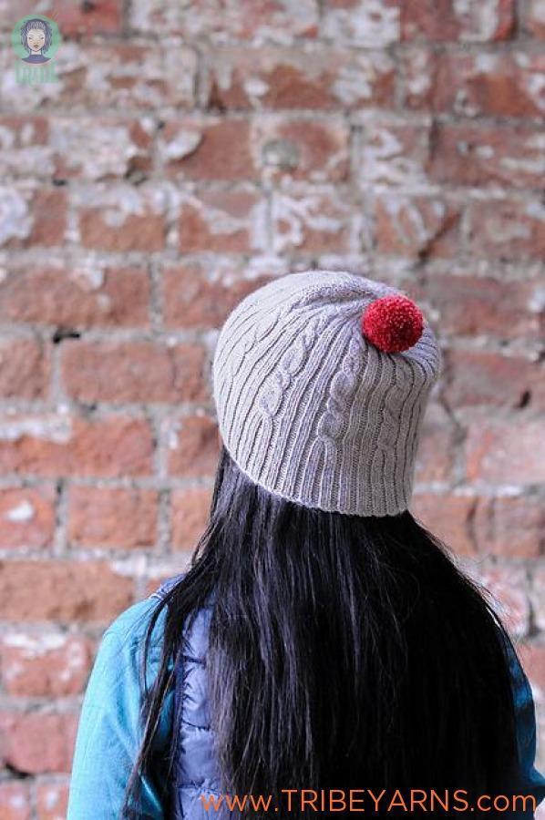 Cable and Rib Hat Pattern The Fibre Co