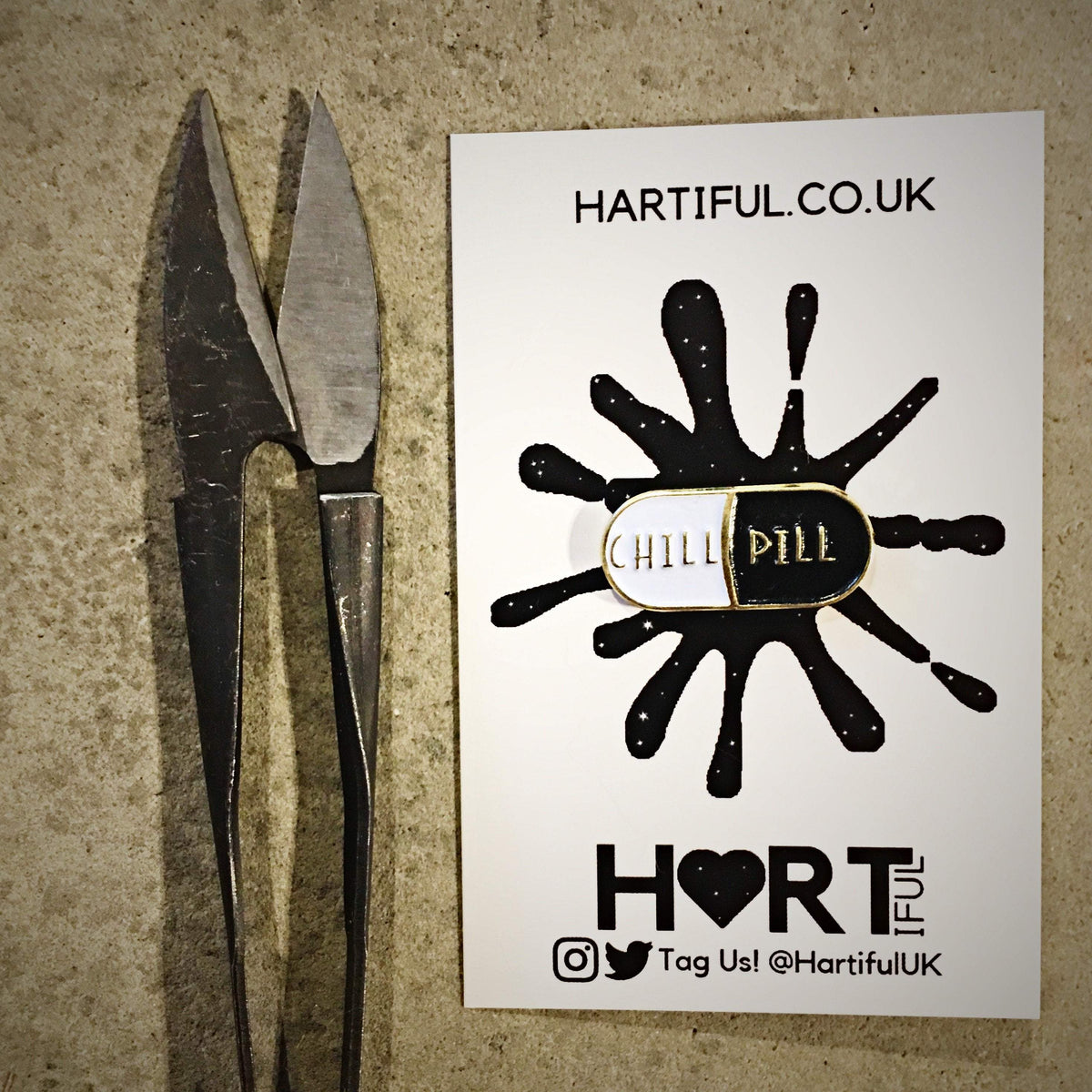 Chill Pill Enamel Pin Hartiful