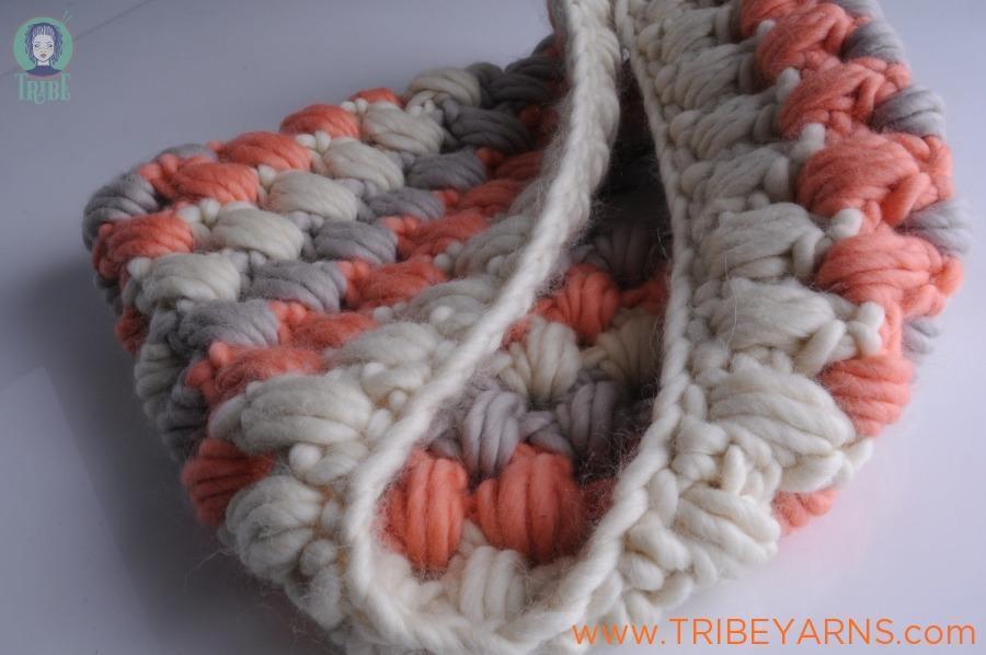 Chunky Puff Cowl CROCHET Pattern Mrs Moon