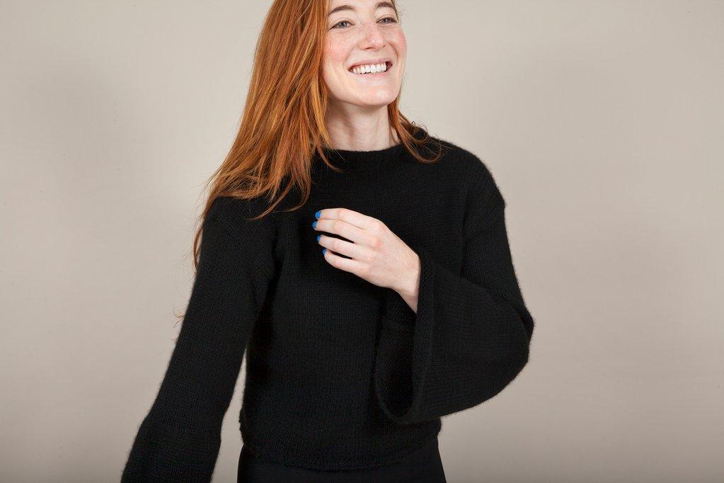 Cropped Belle Sweater Pattern by Clinton Hill Cashmere Clinton Hill Cashmere