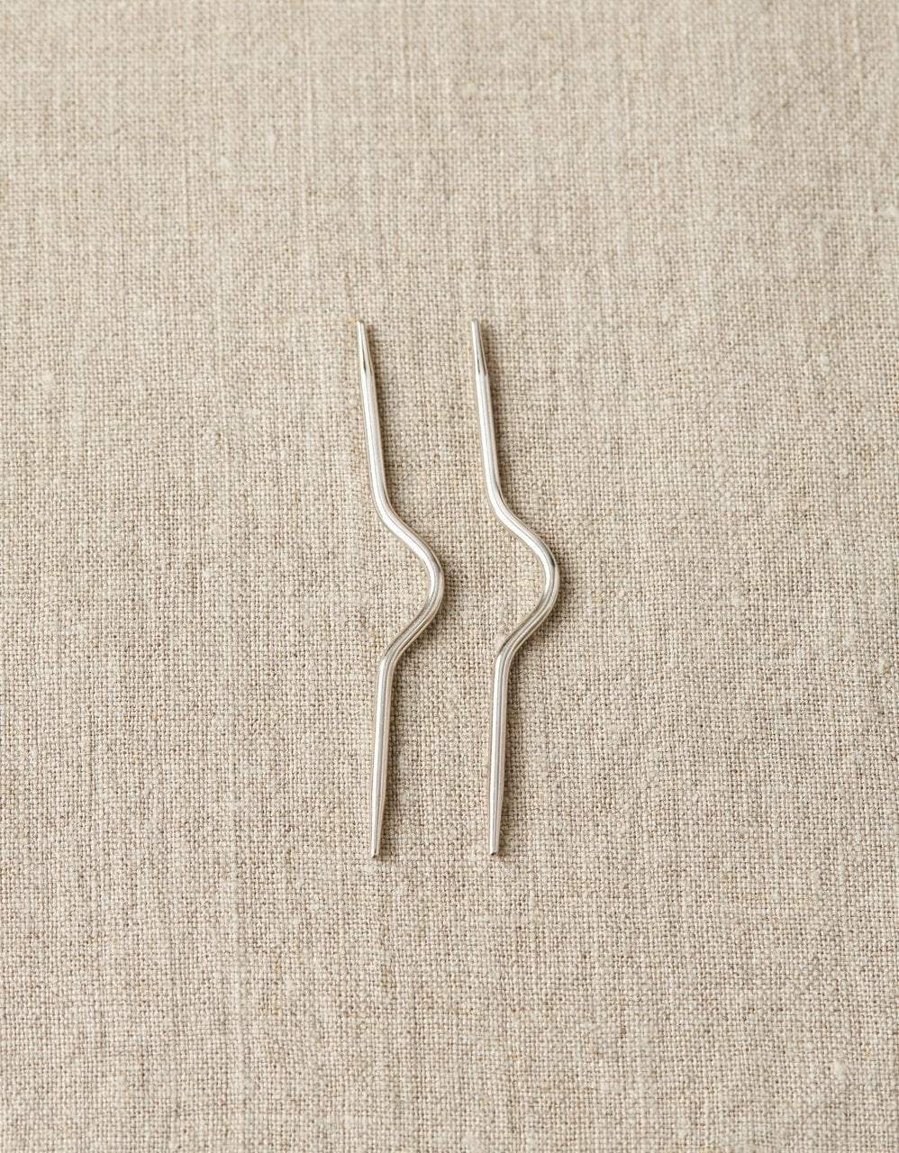 thumbnail image 2 of 3PCS Spiral Cable Knitting Needles - Stainless Steel Cable Needles For Knitting & Crochet 2 of 14