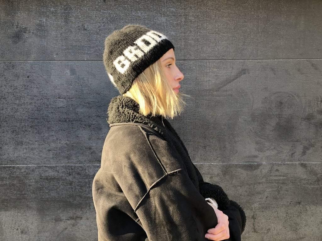 Custom Slogan Hat Pattern by Clinton Hill Cashmere Clinton Hill Cashmere