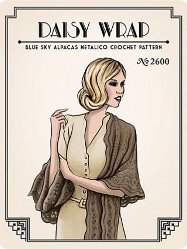 Daisy Wrap Crochet Pattern Blue Sky Fibers