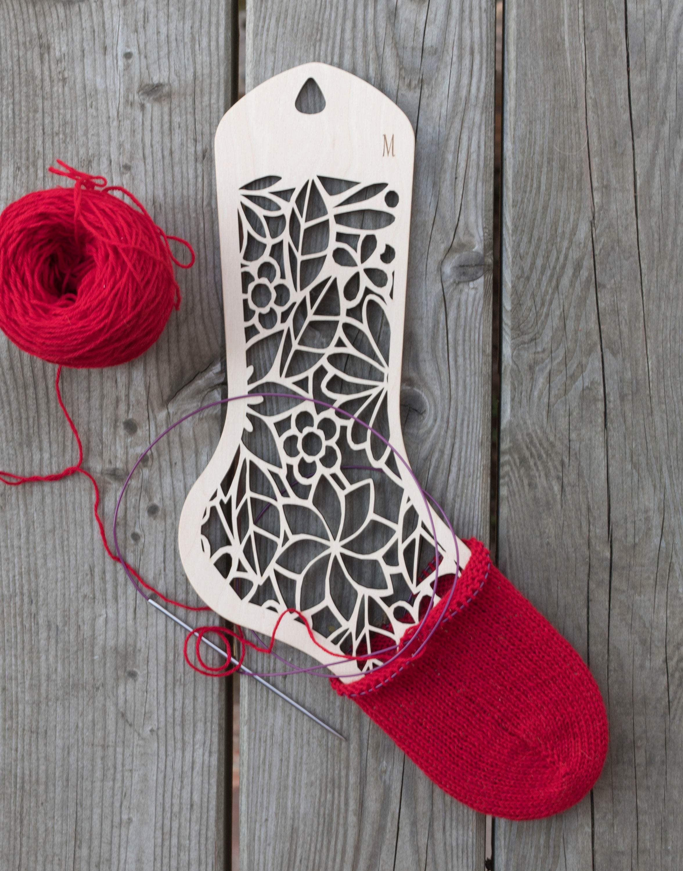 Flower Power Birchwood Sock Blockers | Tribe Yarns, London - tribeyarns