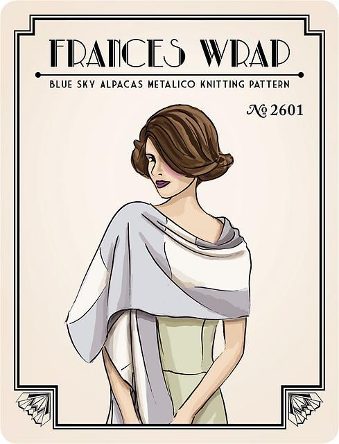Frances Wrap Pattern Blue Sky Fibers