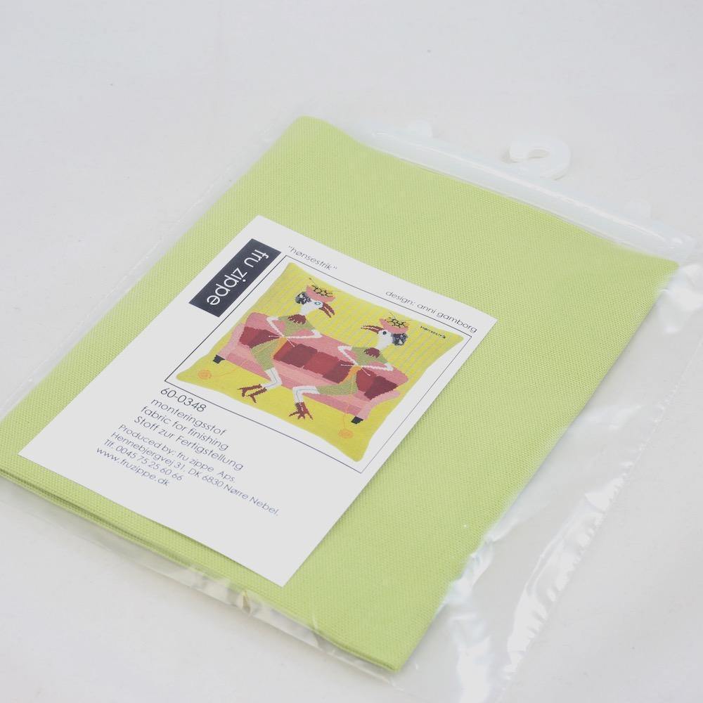 Fru Zippe: Backing Fabric for Knitter Natter Pillow Cross Stitch Kit Fru Zippe