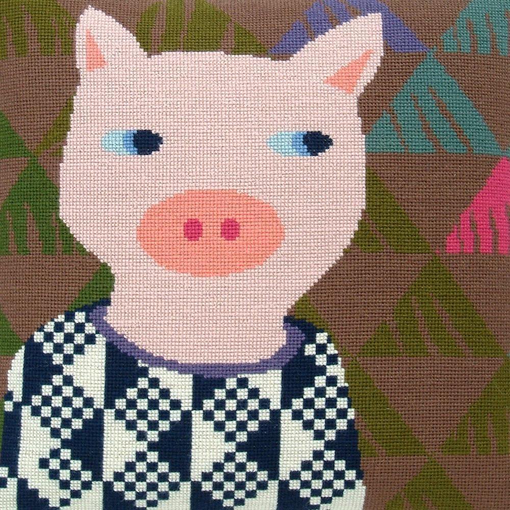 Fru Zippe: Pig Pillow Cross Stitch Kit Fru Zippe