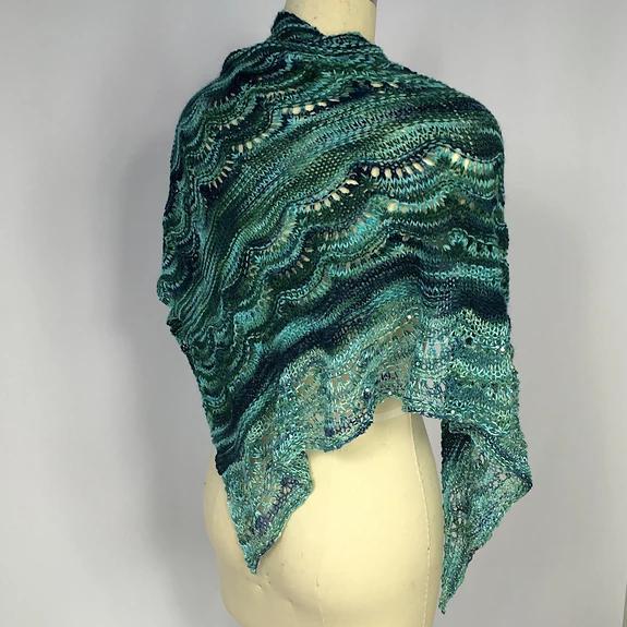 Glittery Triangle Taj Shawl Pattern Artyarns
