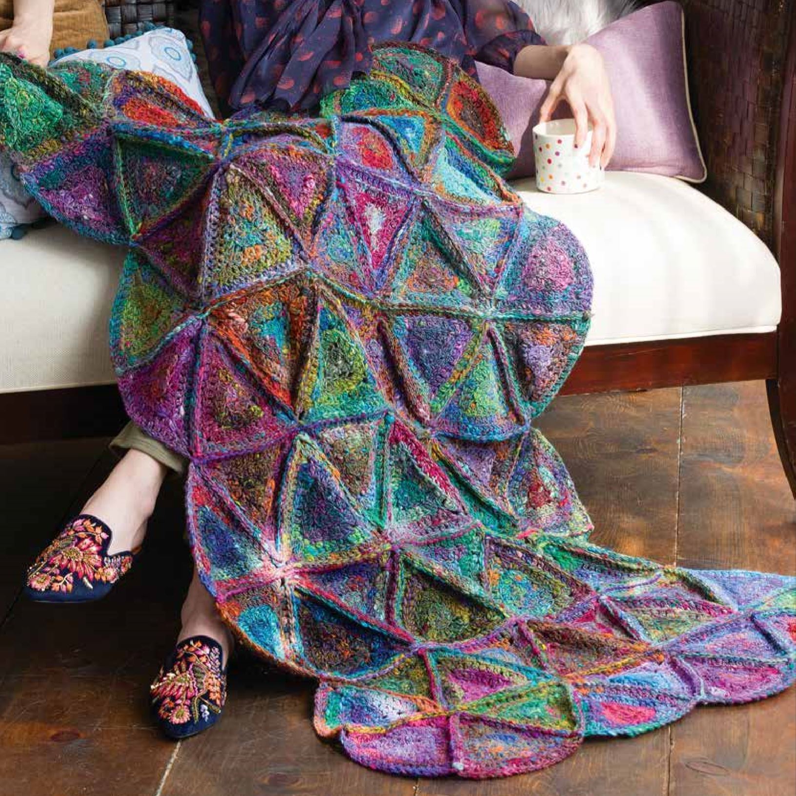 Granny Quilt Afghan Crochet Pattern by Noro Noro