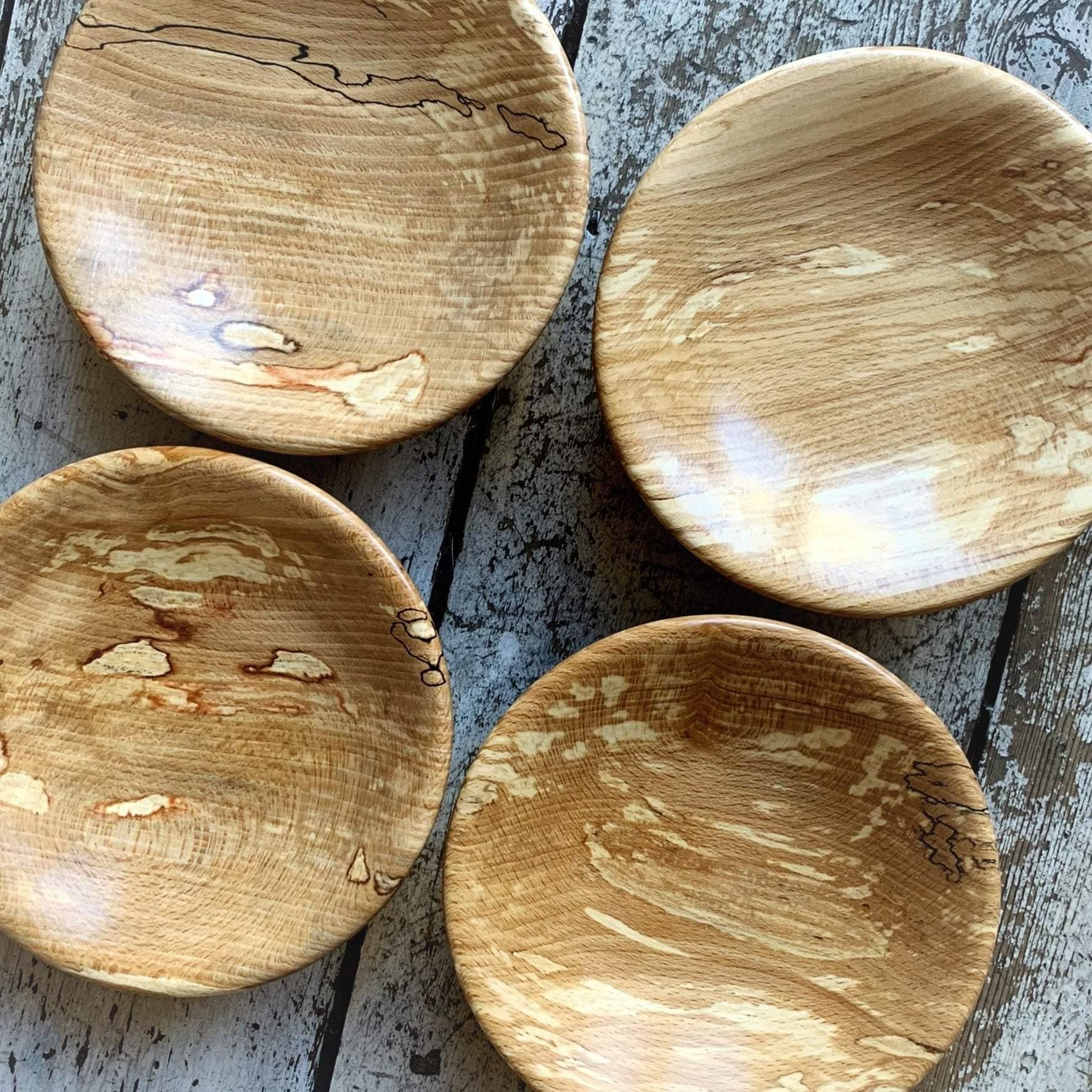 Hand-Turned Wooden Magnetic Bowl - Spalted Beech tribeyarns
