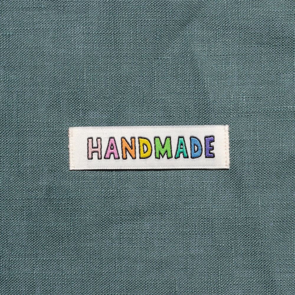 "Handmade" Rainbow Woven Labels 6 Pack Kylie and the Machine
