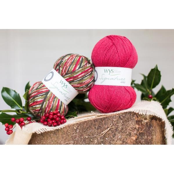Holly Berry 4Ply Christmas Sock Yarn West Yorkshire Spinners