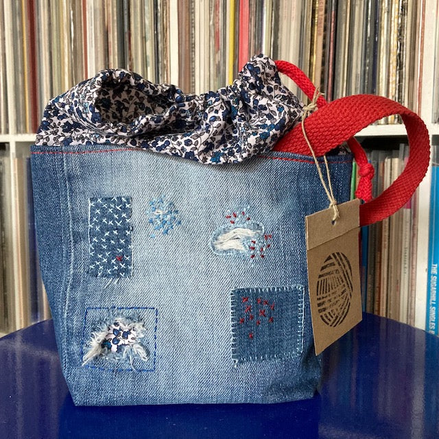 Recycled Denim Project Bag - Floral