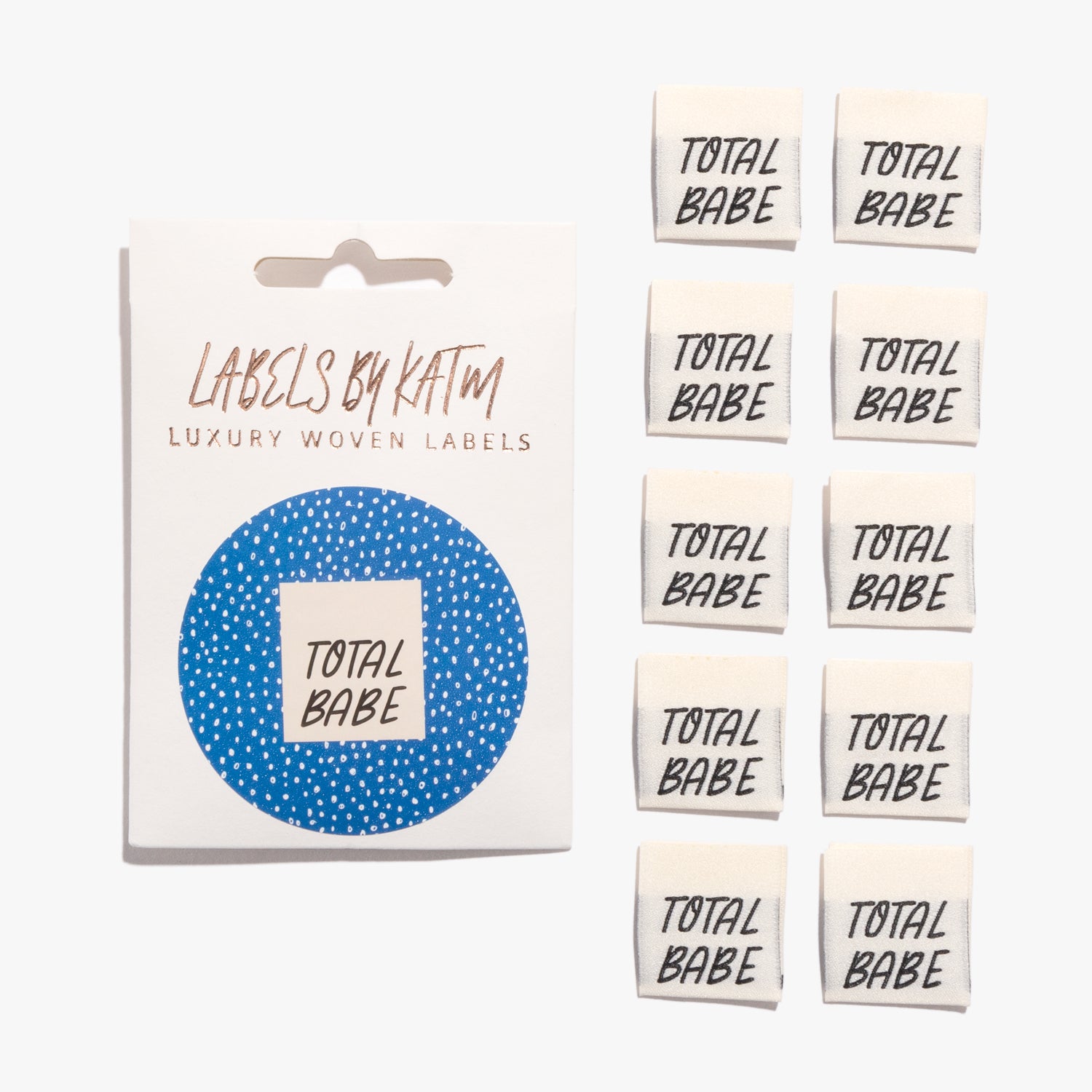 "Total Babe" Woven Labels 10 Pack Kylie and the Machine