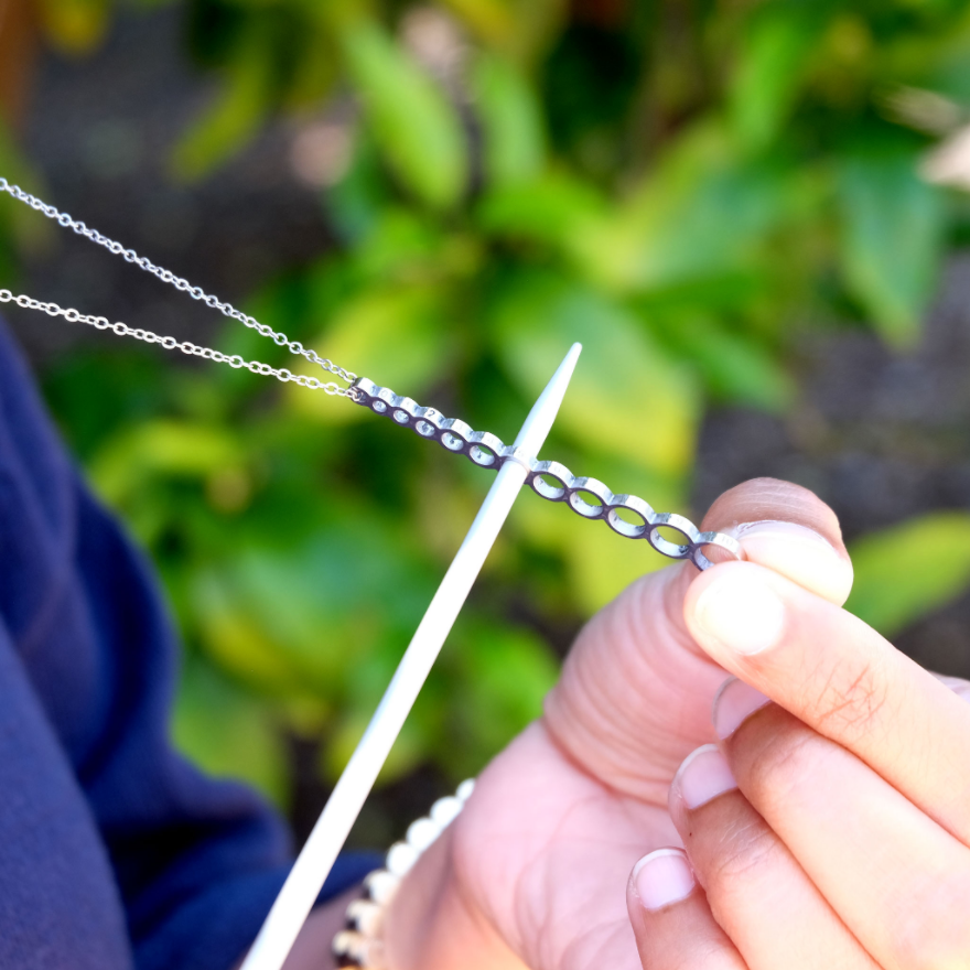 Needle Gauge Necklace tribeyarns