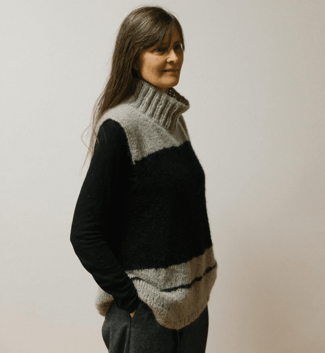 No.70 Sweater Pattern for Le Gros Silk & Mohair Biches & Bûches