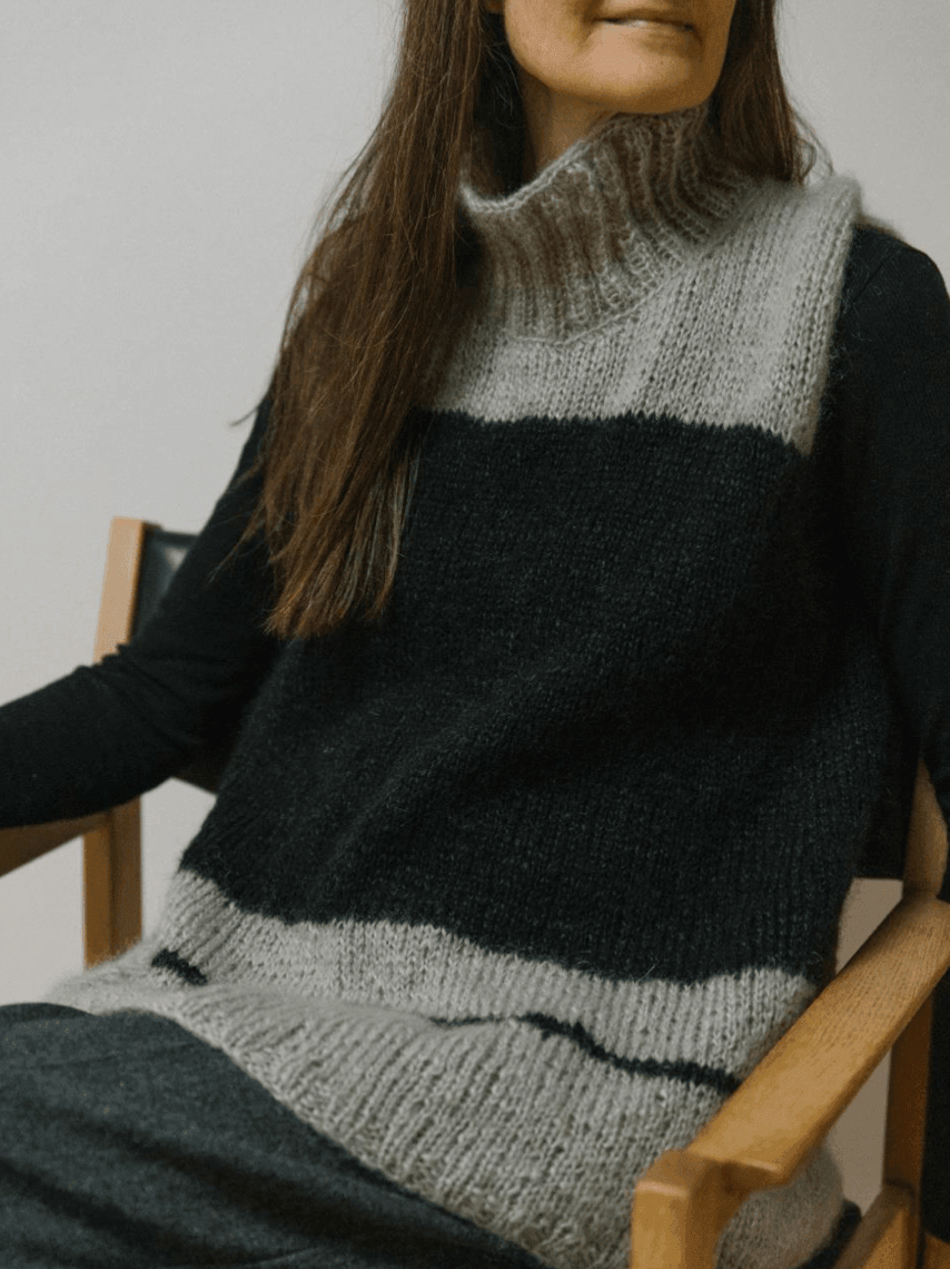 No.70 Sweater Pattern for Le Gros Silk & Mohair Biches & Bûches