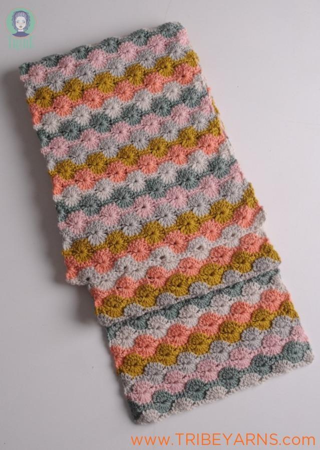 Pinwheel Scarf CROCHET Pattern Mrs Moon
