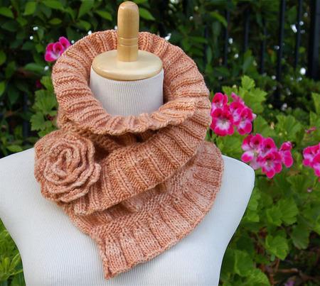 Ruffled Ruched Scarf Knitting Pattern Tribe Yarns, London