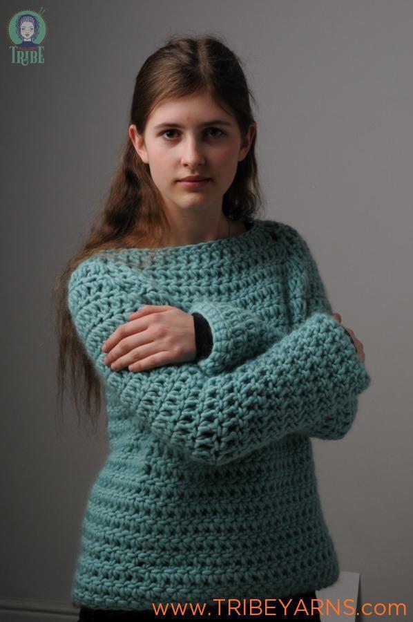 Simple Jumper CROCHET Pattern by Mrs Moon Tribe Yarns, London