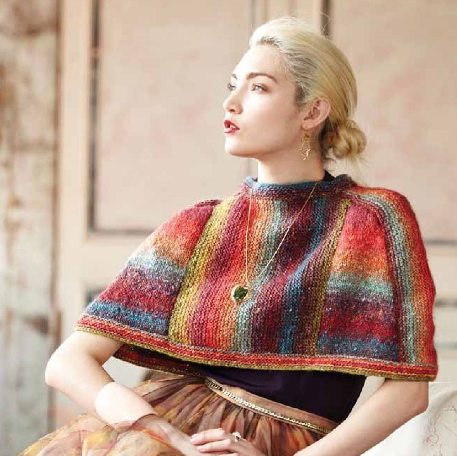 Steeked Capelet Pattern by Noro Noro