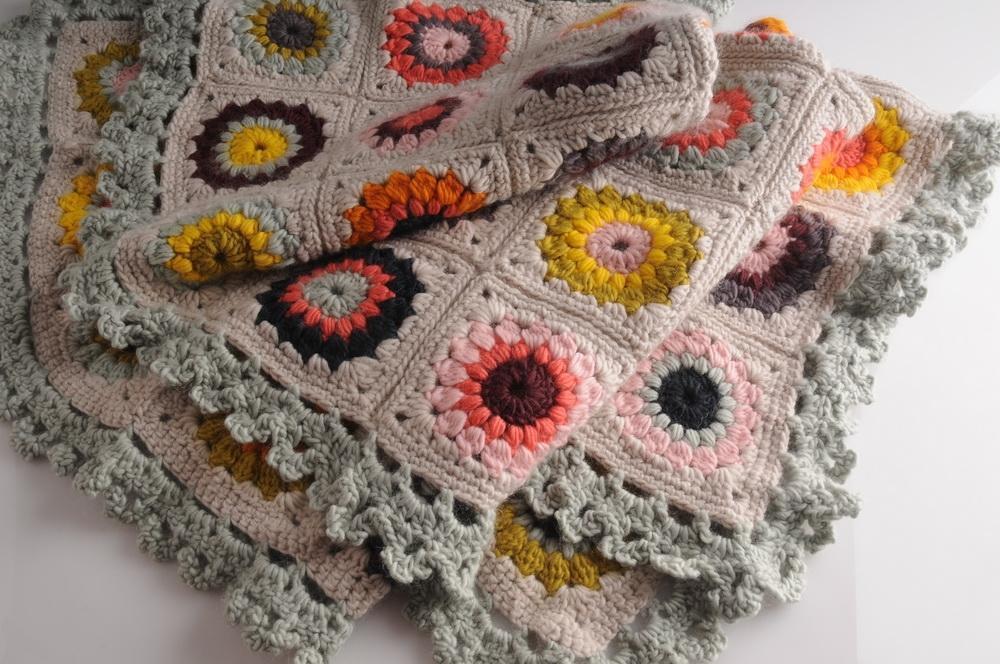 Sunburst Granny Blanket CROCHET Pattern by Mrs Moon Tribe Yarns