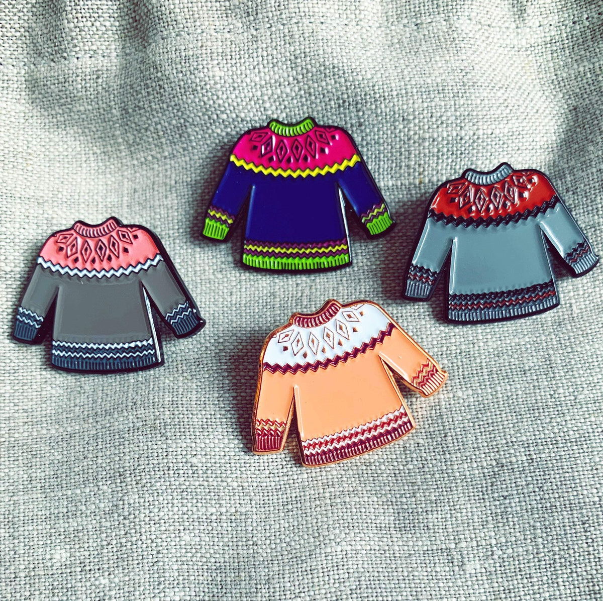 Sweater Knitter Enamel Pin Hartiful