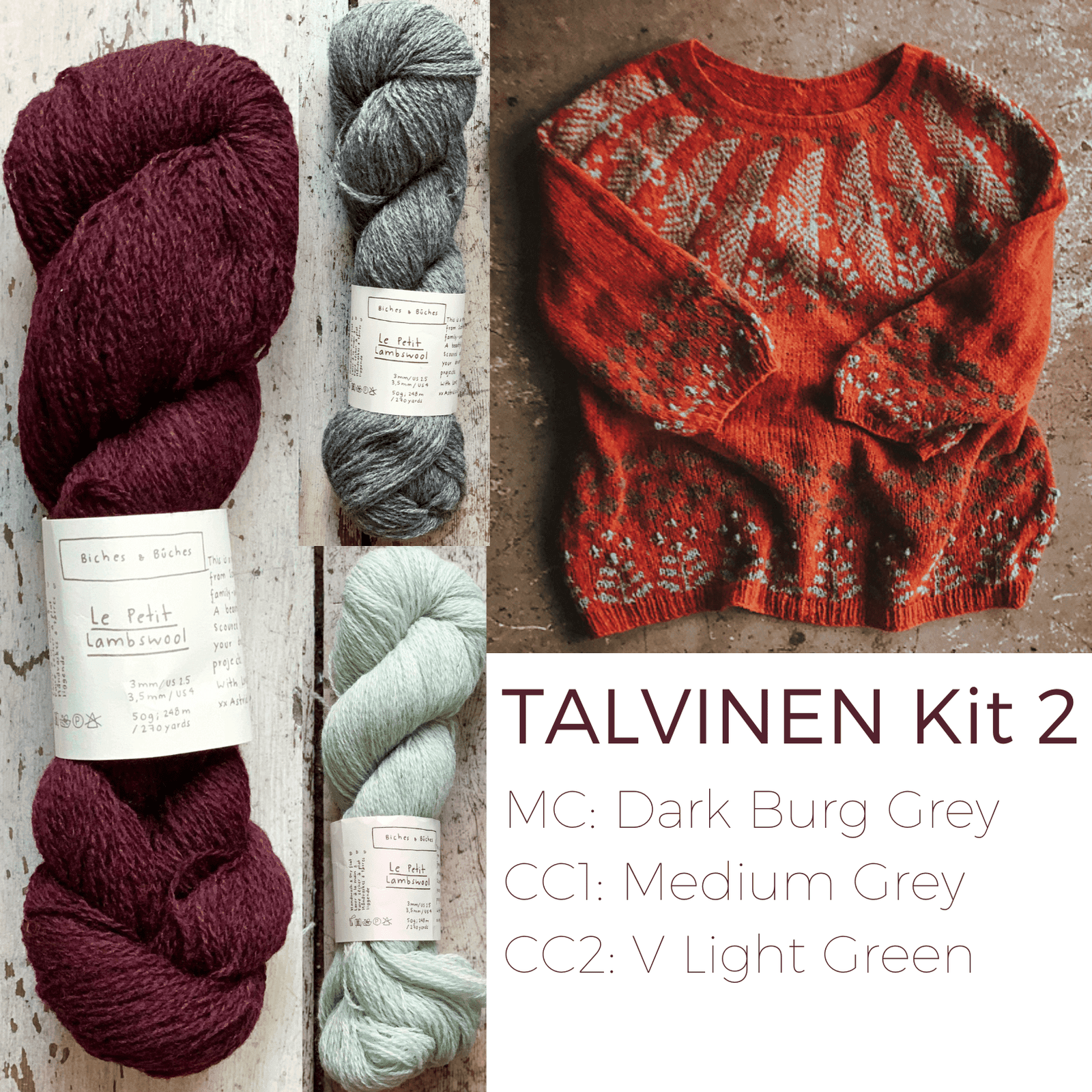 Talvinen Sweater Kit Biches & Bûches