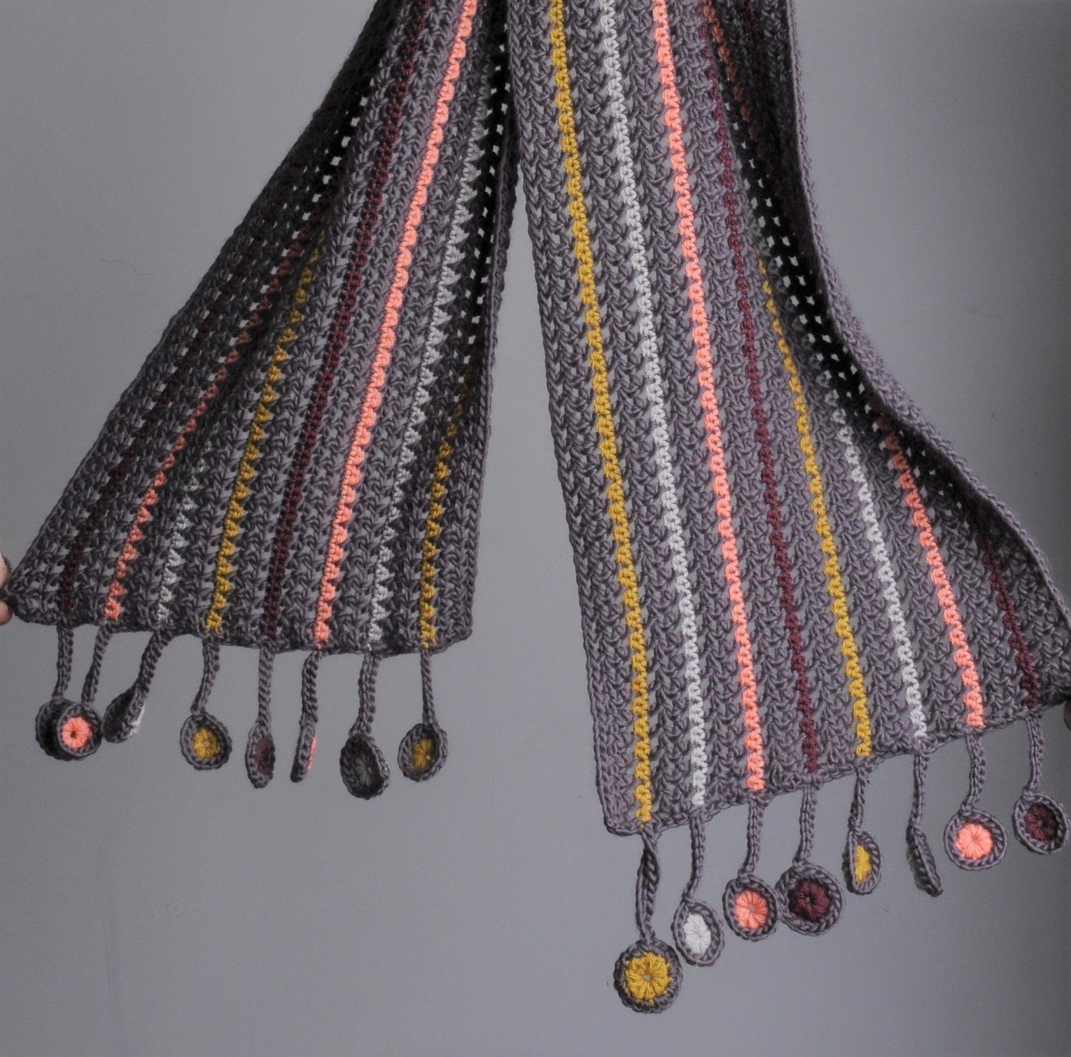 Teardrop Scarf CROCHET Pattern Mrs Moon