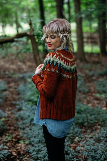 The Throwback Cardigan Pattern by Andrea Mowry tribeyarns
