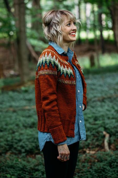 The Throwback Cardigan Pattern by Andrea Mowry tribeyarns