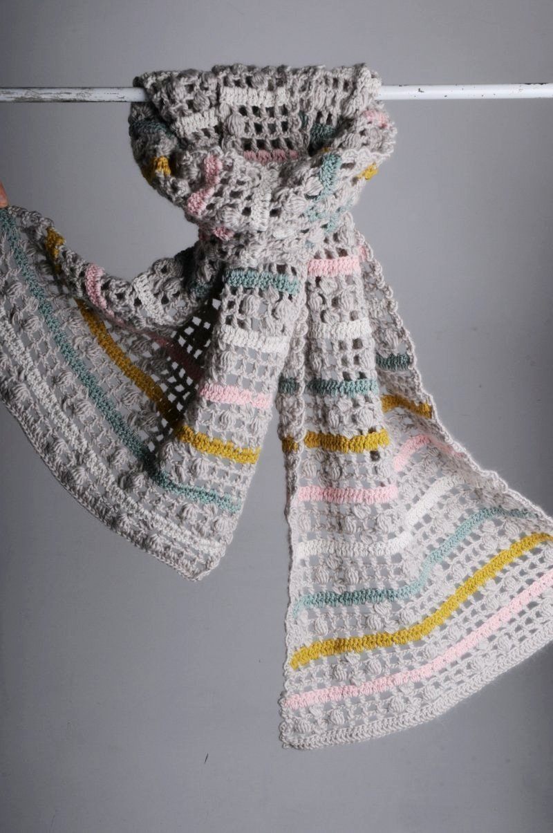 Trellis Scarf CROCHET Pattern by Mrs Moon Tribe Yarns, London