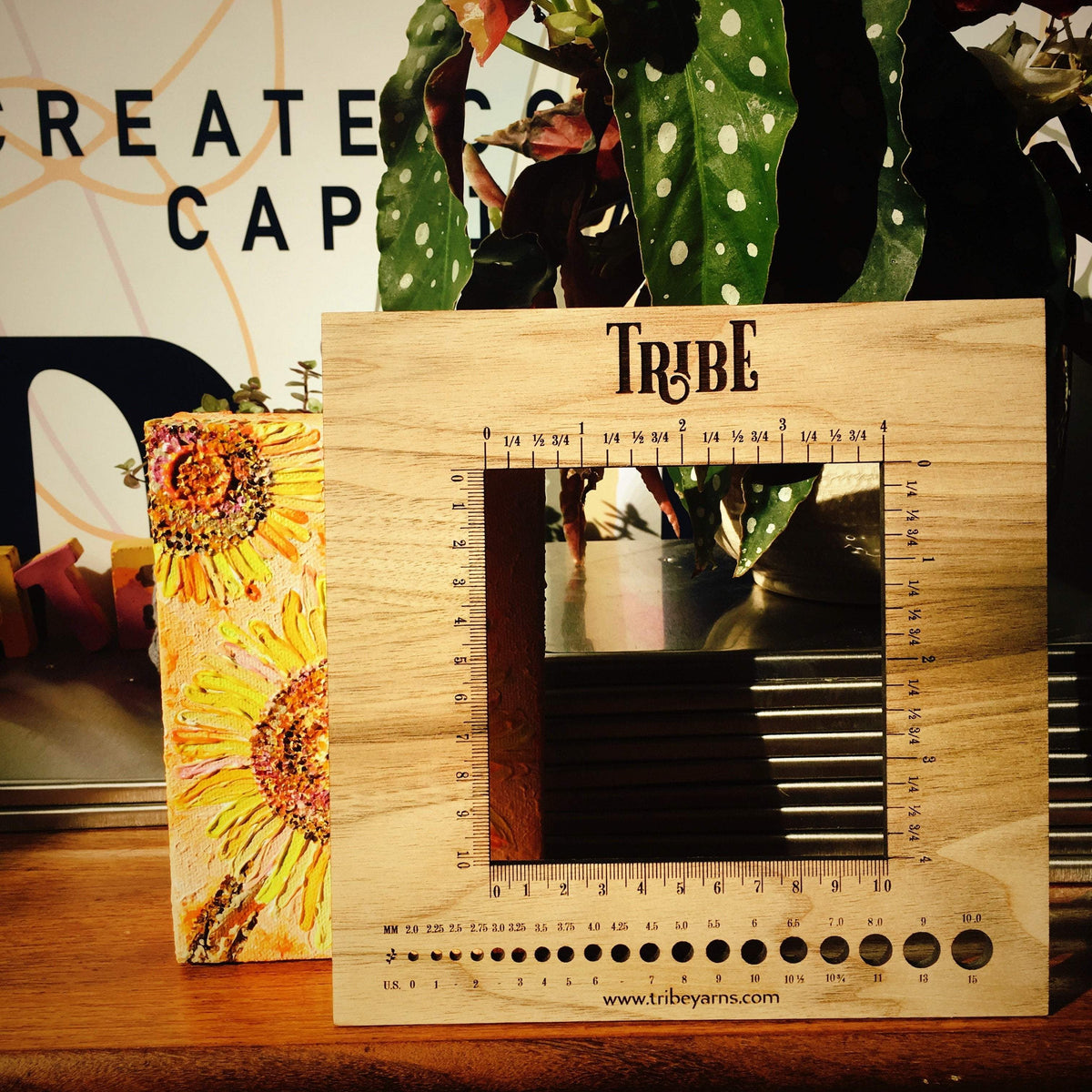 Tribe Handmade Wooden Swatch Gauge - Full Square tribeyarns