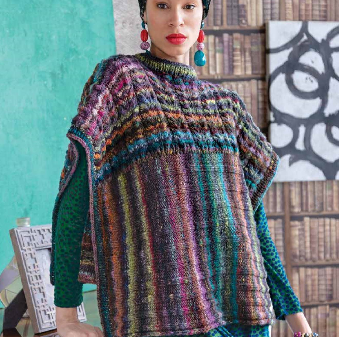 Two-Direction Poncho Pattern by Noro Noro